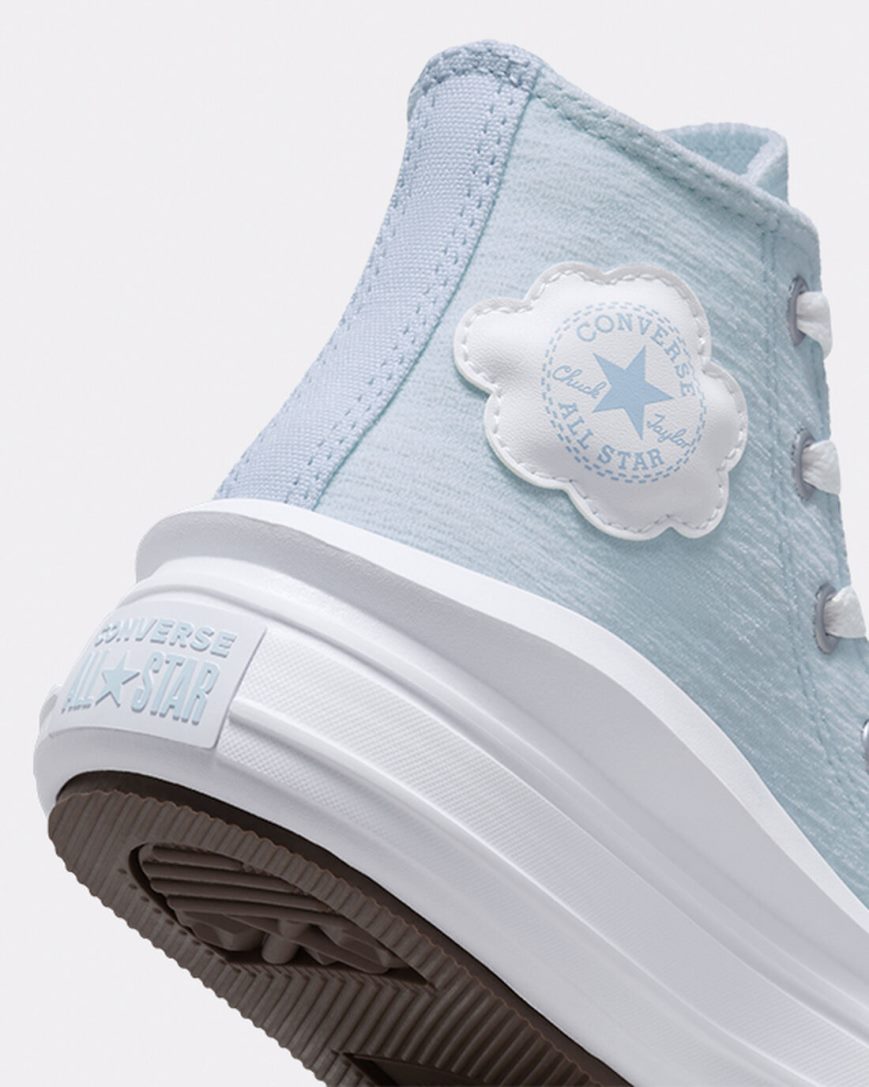 Sapatos Plataforma Converse Chuck Taylor All Star Move Cloud Patch Cano Alto Menina Azuis | PT H03T1P5